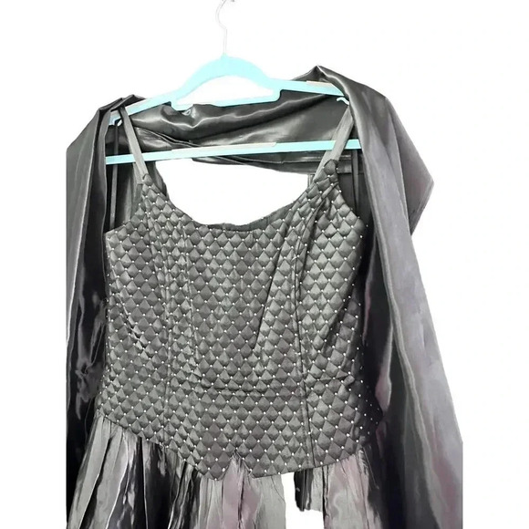 Scott McClintock Women's Black & Silver Sleeveless Evening Wedding Dress Size 12 - Picture 7 of 10